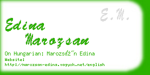 edina marozsan business card